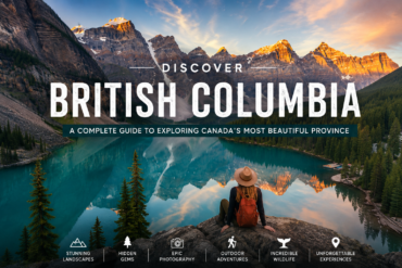 Discover British Columbia travel guide featuring a turquoise mountain lake, Rocky Mountains, forests, hiking, photography, wildlife, and outdoor adventures in Canada.